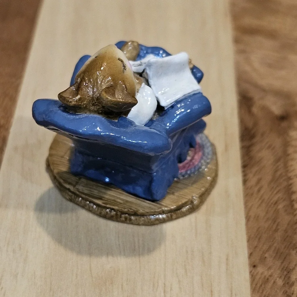 Wee Forest Folk M-159 Forty Winks - Blue Signed Annette Petersen 1988 No Box - Picture 6 of 14